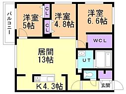 間取図画像 3LDK