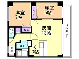 間取図画像 2LDK