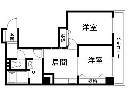 ドエル豊平7条 4階1LDKの間取り