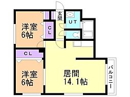 間取図画像 2LDK