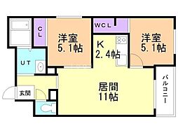 間取図画像 2LDK