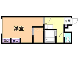 レオパレスアベニュー 1Kの間取図画像