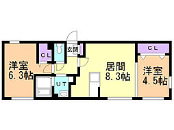 間取図画像 2LDK