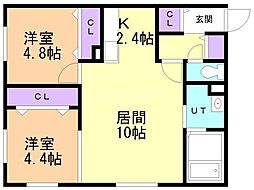 間取図画像 2LDK