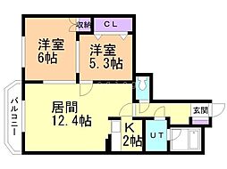 間取図画像 2LDK