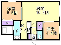 間取図画像 2LDK