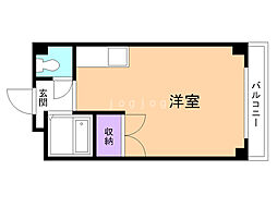 テリーウェスト2 ワンルームの間取図画像