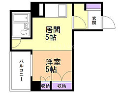 小野ビル 1DKの間取図画像