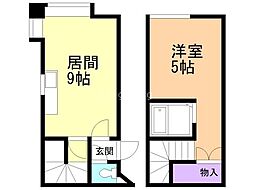 きらり豊平 1LDKの間取図画像