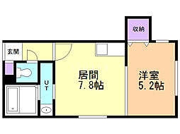 ビブレひばりが丘 1DKの間取図画像
