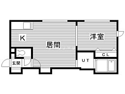 ラ・ヴェスタ白石 1LDKの間取図画像
