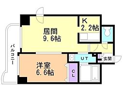 ティアラ月寒中央 1LDKの間取図画像