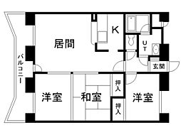 イーストセンタービル 3LDKの間取図画像