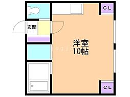 マイルーム澄川C ワンルームの間取図画像