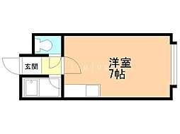 ベルテ・カヤマプライムハウス ワンルームの間取図画像