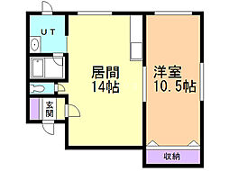 T&A真栄 1LDKの間取図画像