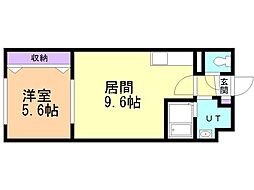 フォルツェ札幌 1LDKの間取図画像