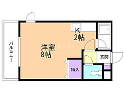 カンパーナ平岸 1Kの間取図画像