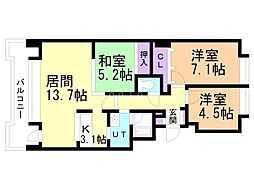 アイビーハイム福住東センター・ポルト 3LDKの間取図画像