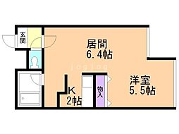 プリムラK1 1LDKの間取図画像