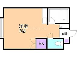 サザンポート2 ワンルームの間取図画像