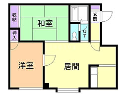 ルモア2 2LDKの間取図画像