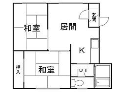 グリーンコーポ 2LDKの間取図画像