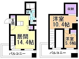 ラフレ平岸 2LDKの間取図画像