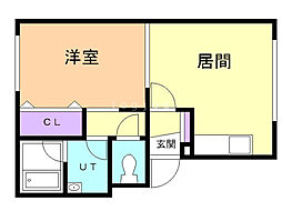 プラムヒル2.3 1LDKの間取図画像