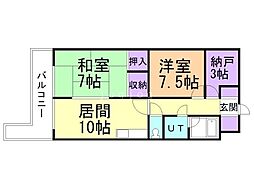 エクレール羊ヶ丘 2SLDKの間取図画像