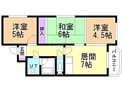 シャトー和田 3DKの間取図画像
