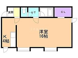 サンピア96 1Kの間取図画像