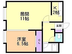 LUNANORD 1LDKの間取図画像