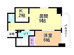 ティアラ豊平第2 1LDKの間取図画像