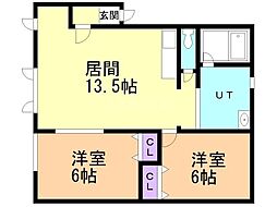 プロスパー315 2LDKの間取図画像