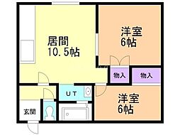 IN117 2LDKの間取図画像