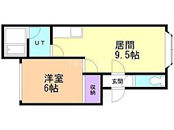 パークマンション3 1LDKの間取図画像