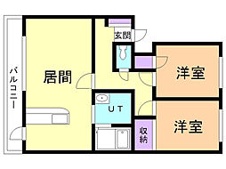 間取図画像 2LDK