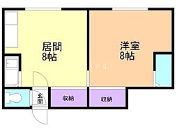 ラピュタ文京台 1LDKの間取図画像