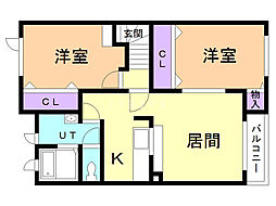 間取図画像 2LDK