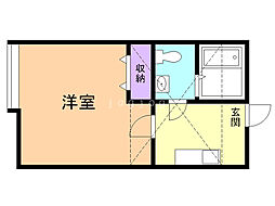 ツインライト大麻 ワンルームの間取図画像