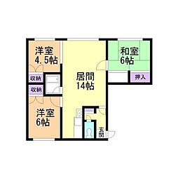 グレイトハウス 3LDKの間取図画像