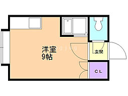 メモリアルパーク文京台パート2 ワンルームの間取図画像