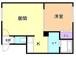 コンフォート 1LDKの間取図画像