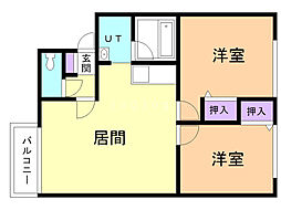 グランデュール313B 2LDKの間取図画像