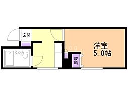 マルハニチロ(株)社宅 1Kの間取図画像
