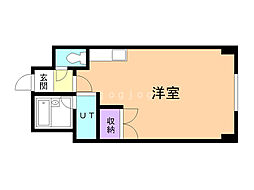 明星マンション ワンルームの間取図画像