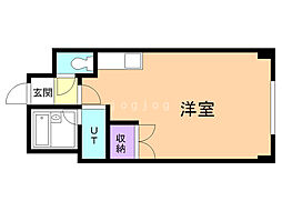 明星マンション ワンルームの間取図画像