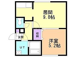 ステラアニマート 1LDKの間取図画像