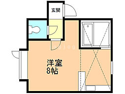 ソニア56B ワンルームの間取図画像